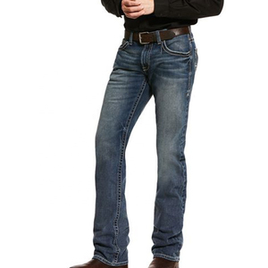 Jeans de Mezclilla de Algodón para Hombre, Corte Slim Fit, Pierna Recta, Lavado Oscuro, Cintura Media, Estilo Casual, para Otoño - Product Image 4