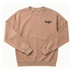 เสื้อสเวตเชิ้ตคอกลมย้อมสีแบบยูนิเซ็กซ์ พิมพ์โลโก้ตามสั่ง ผ้าฝ้ายฟลีซวินเทจแบบซักแล้ว ขายส่ง - Product Image 5