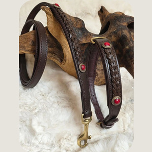 Premium Handmade Leather <b>Braided</b> Dogs pet Collars featuring durable <b>braided</b> leather and elegant craftsmanship in wholesale rate - Product Image 3