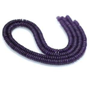 Cuentas Planas de Cuarzo Color Charoita |   Cuentas de Cuarzo Púrpura para la Elaboración de Joyas |   Cuentas Heishi de 15 pulgadas - Product Image 3