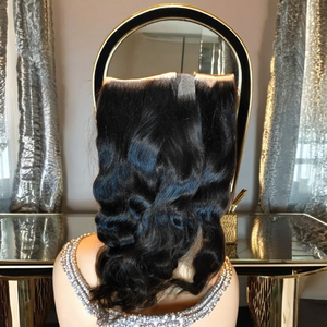 วิกผมแท้ปิด13X4ลูกไม้5X5และปิดผมเต็มทรงตรงส่วนหน้า - Product Image 1