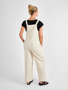 Salopette en coton ample pour femme, décontractée, douce et confortable, avec bretelles réglables, pour le quotidien et la mode streetwear - Product Image 4