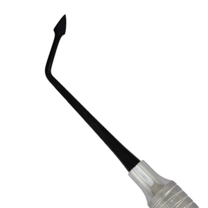 Élévateur dentaire chirurgical hybride luxateur noir en acier inoxydable, type pique droite angulaire, pour extraction de racines, ensemble d'outils - Product Image 3