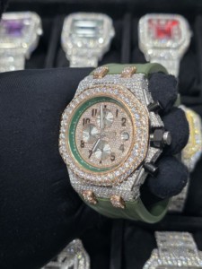 Montre de luxe élégante pour femme avec diamants Moissanite, bracelet en acier inoxydable, édition limitée, vente en gros - Product Image 4