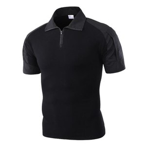 เสื้อโปโลผ้าโพลีเอสเตอร์แขนสั้นลายพรางสำหรับผู้ชาย, เสื้อโปโลทรงสลิมฟิตแห้งเร็วระบายอากาศได้ดีสำหรับใส่กลางแจ้งฤดูร้อน - Product Image 4