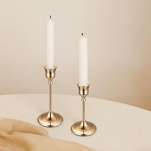Set of 3 <b>Brass</b> <b>Candlestick</b> <b>Holders</b> Taper Candles Metal Candle <b>Holder</b> Vintage for Christmas Candle Light Dinners Weddings Parties - Product Image 2