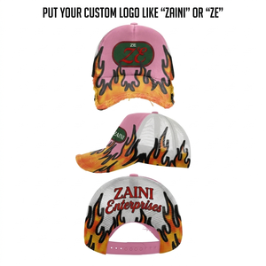 Unisex Trucker <b>Hat</b> 260 GSM Premium Cotton Foam Front <b>Navy</b> Mesh 5 Panel Custom Heat Transfer Print Embroidery Logo Waterproof - Product Image 5