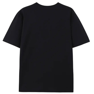 Camiseta de Manga Corta con Cuello Redondo Negra para Hombre con Estampado de Garza, Corte Regular, Jersey de Algodón, Tejido de Punto Transpirable Informal - Product Image 2
