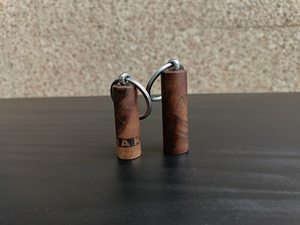 Handmade Walnut Keychain: Rustic Wooden <b>Key</b> <b>Ring</b> - Product Image 3