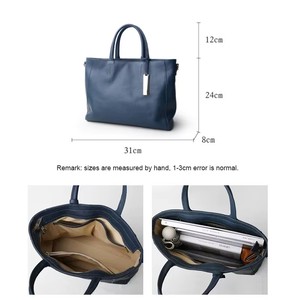 <b>Womens</b> Genuine Leather Tote <b>Bag</b> Zipper Closure Custom Branding Adjustable Shoulder Strap Soft Handles <b>Gym</b> Use Everyday Handbag - Product Image 2