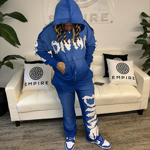 Fabricantes de Ropa Personalizada, Chándal Unisex Personalizado, Chándales de Felpa de Algodón, Conjunto de Sudadera con Capucha Extra Grande de Alta Calidad - Product Image 1