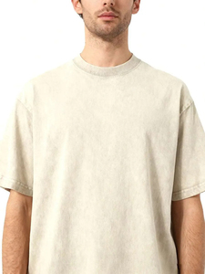 เสื้อยืดคอตตอนทรงโอเวอร์ไซส์สำหรับผู้ชาย แขนสั้น คอกลม สไตล์ลำลอง สตรีทแวร์ ผ้าเจอร์ซีย์ ทรงหลวม สไตล์วินเทจ ขายส่ง - Product Image 2