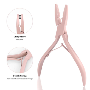 MARI INSTRUMENTS Kit d'outils de pose d'extensions capillaires en acier inoxydable personnalisé de haute qualité – Pince, outil à boucle et ensemble de pinces - Product Image 3
