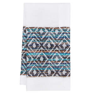 Set di 4 Tovaglioli in Lino-Cotone Stampato Etnico Bohemien 20x20 pollici Mode Living Cuzco - Set Accessori - Product Image 2