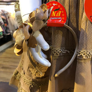 Vestido de algodón con cuello de flores, diadema, estilo elegante, para fiesta - Product Image 5