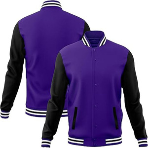 Custom Men's Varsity <b>Jacket</b> With <b>Leather</b> Sleeves <b>Winter</b> Autumn Men's <b>Jackets</b> Embroidery - Product Image 1
