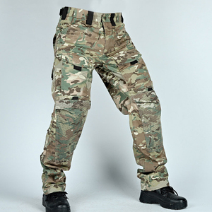 OEM Wholesale Elastic Waist Side Cargo Pants Khaki <b>Work</b> Loose High Quality Cotton Custom Baggy 6 Pocket Plain Dyed <b>Waterproof</b> - Product Image 5