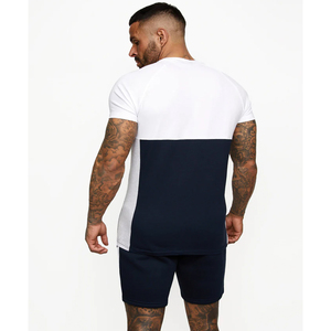 Ensemble deux pièces décontracté homme : T-shirt uni à manches courtes et short, personnalisable avec logo – Idéal pour l'été - Product Image 6