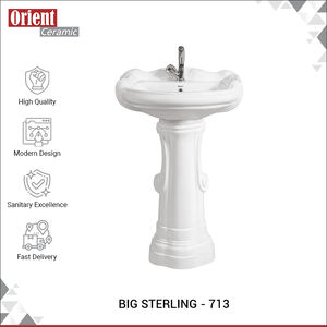 Exportateur indien vendant des lavabos sur pied en céramique blanche de qualité supérieure pour la salle de bain, hygiéniques, pour la maison et l'hôtel - Product Image 2