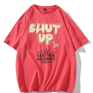 T-shirts en coton surdimensionnés personnalisés avec impression en relief, unisexes, à manches courtes, impression personnalisée, t-shirt décontracté pour femmes, fitness - Product Image 1