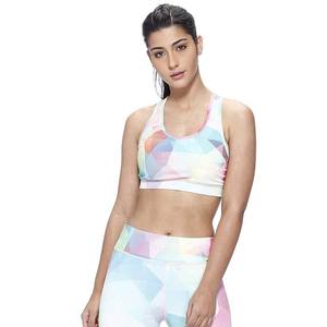 ชุดบราโยคะและกางเกงขาสั้นสำหรับผู้หญิง คุณภาพสูง ระบายอากาศได้ดี แห้งเร็ว ผลิตจากไนลอนและสแปนเด็กซ์ ดีไซน์โลโก้ด้านหน้าแบบซับลิเมชั่น - Product Image 3