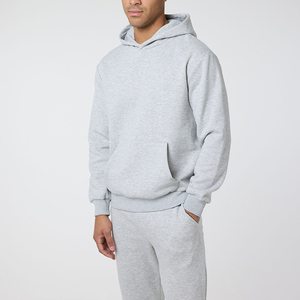 Men's Heavy Cotton Fleece Drop Shoulder Pullover <b>Hoodie</b> <b>Plain</b> Blank Warm Casual Tracksuit Jacket For Men's - Product Image 3