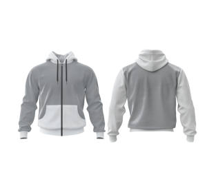 Sudadera con Capucha de Punto Suave de Mezcla de Algodón con Cierre de Cremallera para Unisex, Diseño Sólido Informal para Invierno, Servicio OEM Disponible - Product Image 1