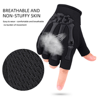Gants de sport unisexes demi-doigts en maille respirante pour entraînement et fitness, avec fermeture à enfiler et grip renforcé
