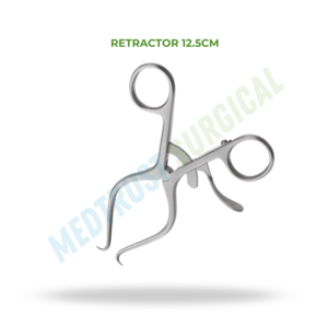 เครื่องมือถ่างผิวหนังแบบยึดติดในตัว ขนาด 12.5 ซม. สำหรับผ่าตัด 3x4 ง่าม ทำจากสแตนเลส - Product Image 2