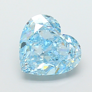 Diamant de laboratoire de 3,03 carats, taille cœur, bleu intense fantaisie, clarté VVS2, certifié IGI, excellent pour la fabrication de pendentifs et de bijoux - Product Image 1