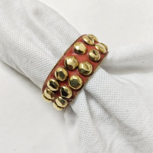 Décoration de table de mariage Beaux ronds de serviette en laiton orange en métal Accents de table de salle à manger haut de gamme pour événements spéciaux - Product Image 1