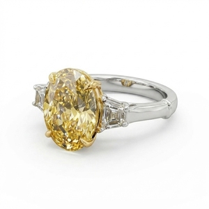 Elegant Gold <b>Diamond</b> <b>Ring</b> for Women IGI Certified Wedding Band Jewelry with Minimal Bright Finish Design - Product Image 2