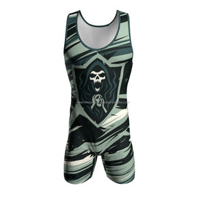 Haute Qualité Personnalisable Lutte Singlet Spandex/Polyester Matériel Anti-Rides Respirant Conception Vos Propres Couleurs Personnalisées - Product Image 1