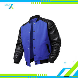 Chaqueta Bomber Varsity de Invierno para Hombre, Estilo Letterman, con Mangas de Cuero Sintético, Estilo Clásico Deportivo Universitario - Product Image 2