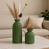 Vas Keramik Hitam Elegan - Vas Keramik Dekoratif Boho Chic, Vas Keramik Besar Mewah untuk Dekorasi Rumah Oleh UO