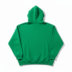 Sudadera con Capucha de Algodón Grueso con Estampado 3D Personalizado, Unisex, Estilo Urbano, Oversize, de Alta Calidad, Verde, con Forro Polar - Product Image 3
