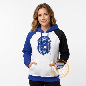 GREEK TREASURES เสื้อฮู้ดผ้าฝ้ายฟลีซ 500 กรัม แขนยาว ปักลาย Zeta Phi Beta คุณภาพสูงสำหรับผู้หญิง - Product Image 2