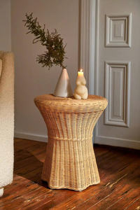 Elegant handwoven rattan coffee <b>table</b> curved wicker <b>table</b> natural eco friendly furniture stylish modern rustic living room <b>table</b> - Product Image 2