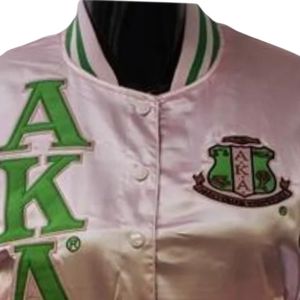 Pink Satin <b>Jacket</b> Women Varsity Style Bomber <b>Jacket</b> Fashion Casual Outerwear Button Front Streetwear Apparel Stylish Wholesale - Product Image 4