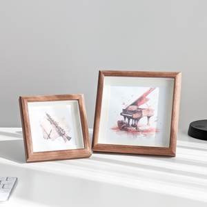 New Design Wood <b>Square</b> Photo <b>Frame</b> Minimalist Tabletop Decor Horizontal Orientation for Home Decoration Office Table Photo <b>Frame</b> - Product Image 2