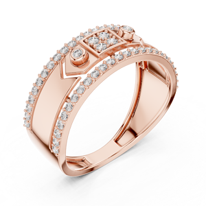 ROYAL CITADEL CUT LAB GROWN DIAMOND BAND SET 18KT WHITE GOLD RHODIUM PLATED MINIMALIST WEDDING ENGAGEMENT PARTY DAILY OFFICE <b>MEN</b> - Product Image 5
