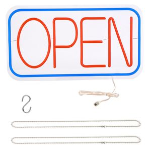 Insegna LED Aperta con Luminosità Regolabile 16.5x9.1in, Pannello Pubblicitario al Neon per Attività Commerciali - Product Image 4