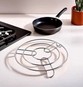 Handcrafted Iron Metal Trivet Heat Resistant Kitchen Accessory Durable Hot Dish Holder Table Protector for Serving and Dining - Product Image 3