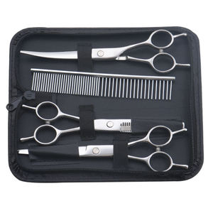 7Inch Stainless Steel Pet Thinning Scissors Hair Styling Scissors for <b>Dogs</b> with Blunt Tip Right-Handed Set - Product Image 1