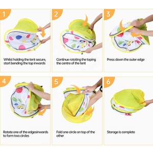 Bé muỗi <span class=keywords><strong>Net</strong></span> du lịch <span class=keywords><strong>cot</strong></span> có thể gập lại Pop Up xách tay siêu nhẹ trọng lượng bé bãi biển Lều trẻ em bé giường tán - Product Image 6