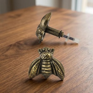 Poignée et bouton de meuble en alliage de zinc, design traditionnel abeille antique, pour meubles de maison et de bureau - Product Image 5