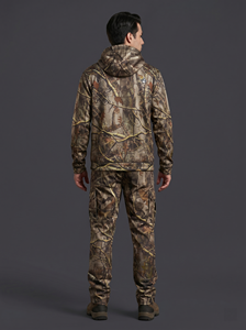 Conjunto de Sudadera con Capucha y Pantalones de Forro Polar Sólido Transpirable para Hombre, Talla Grande, Tejido Térmico, Informal, para Invierno - Product Image 2
