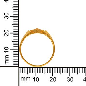 Bague de déclaration carrée géométrique plaquée or 18 carats de luxe pour homme, ajustable, style Dubaï arabe, tendance - Product Image 5