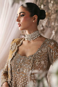 Robe de mariée dorée grande taille pour mère de la mariée, avec dentelle et perles, longueur ras du sol, style ethnique pakistanais Lehenga, sur mesure OEM - Product Image 2