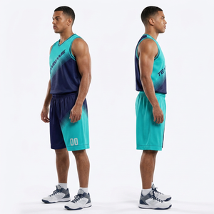 Tenue de Basketball Personnalisée en Polyester à Sublimation Totale avec Nom et Numéro – Ensemble Respirant en Tissu Mesh pour Hommes Adultes - Product Image 4